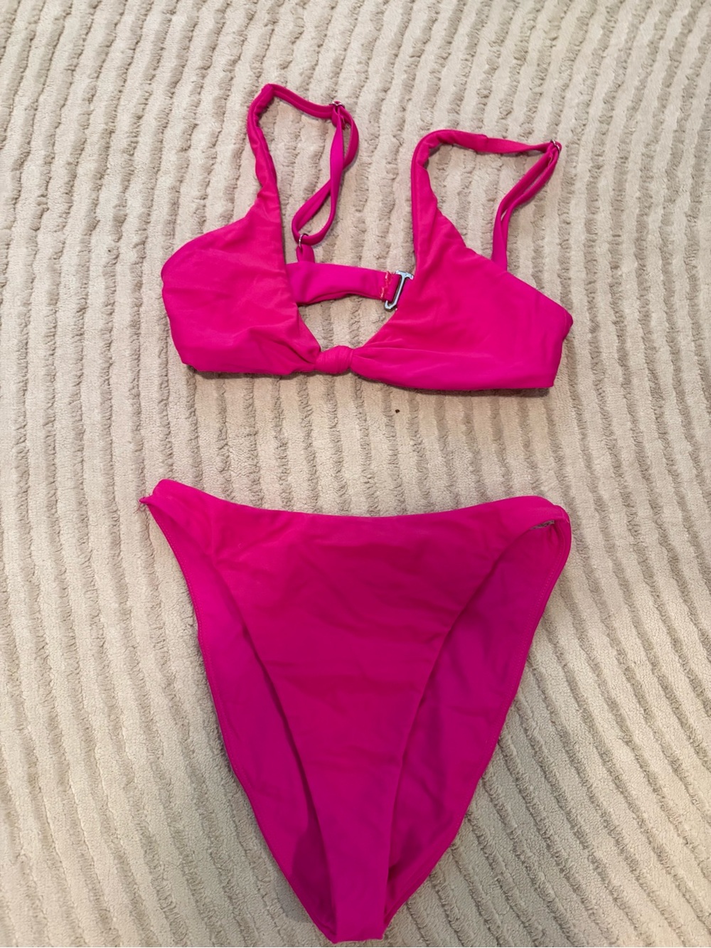 Tularosa Hot Pink Bikini Set XS Top Small Bottoms